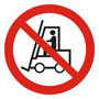 Запрещается движение средств напольного транспорта