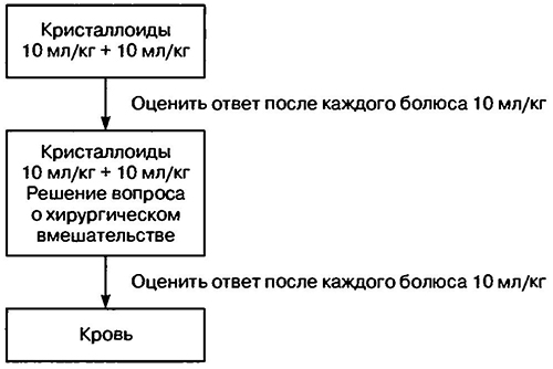 Тактика инфузионной терапии при гиповолемическом шоке после травмы