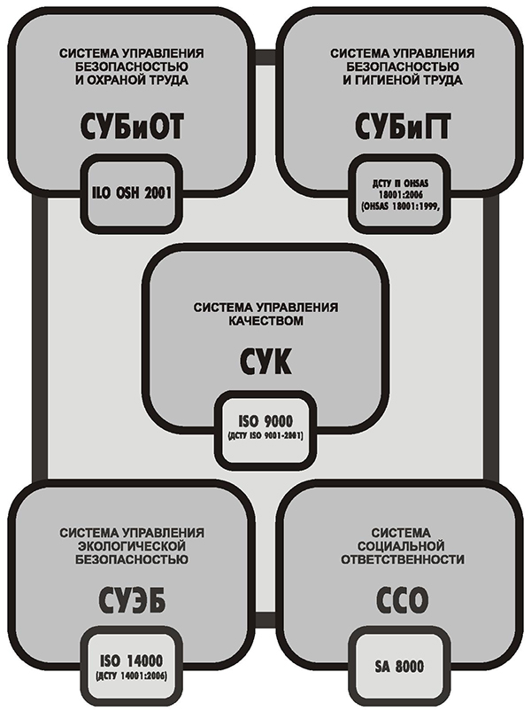 Модель структуры управления безопасностью на основе локальных систем