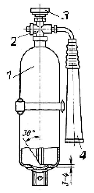 Углекислотный огнетушитель ОУ-2